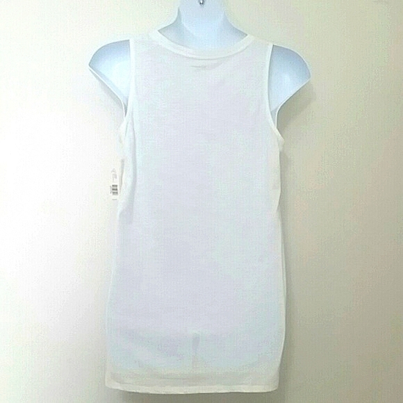 Tank Top White burnout lightweight Large NEW - Picture 2 of 2